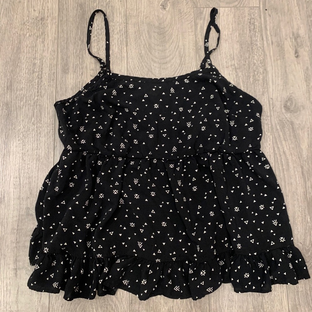 Black babydoll tank top